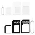 4 in 1 Convert for Nano Card to Micro Standard Adapter For Smart Phone LTE USB Wireless Router.