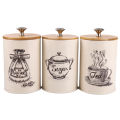 3Pcs Retro Tea Coffee Sugar Kitchen Storage Canisters Jars Pots Containers Tins. 