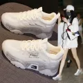 Bag Heel Sneakers2022New Women's Autumn Breathable Jelly Bottom Women's Shoes Height Increasing Insole Yellow Clunky Shoes Mesh Shoes. 