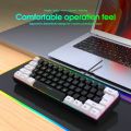 60% wired gaming keyboard, RGB backlight ultra compact mini keyboard, waterproof small compact 61 key keyboard for pc/Mac gamers.