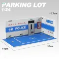 1/24 Car Garage Diorama Model, Models Miniatures Garage Collection, Layout Vehicle Model. Parking Car Display for Sand Table Home Scenery Decor. 