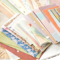 RHS Online 60PCS Background Base Paper Basic Material Memo Pad Paper Literary Mail Card Journal Planner Diary Scrapbooking.