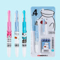 【Cheap Price】Korean INS Style Fountain Pen Erasable Ballpen Cartoon Primary And Middle School Students Plastic Pen Single Pack With Ink Sac Children's Pen School Supplies For Kids Pen Spinning Pen Pencil For Kids Girl 【Free Four Bottles Of Ink】. 
