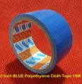 2″ Inch  BLUE Color Polyethylene Cloth Tape 2 Inch Tape 50mm Tape 10M Long Industrial  2 Inch Polythene Cloth Tape Rexine Tape 2 Inch Binding Tape Rexene Tape. 