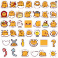 50/60pcs Cute Kawaii Cartoon Lazy Egg Sticker. 
