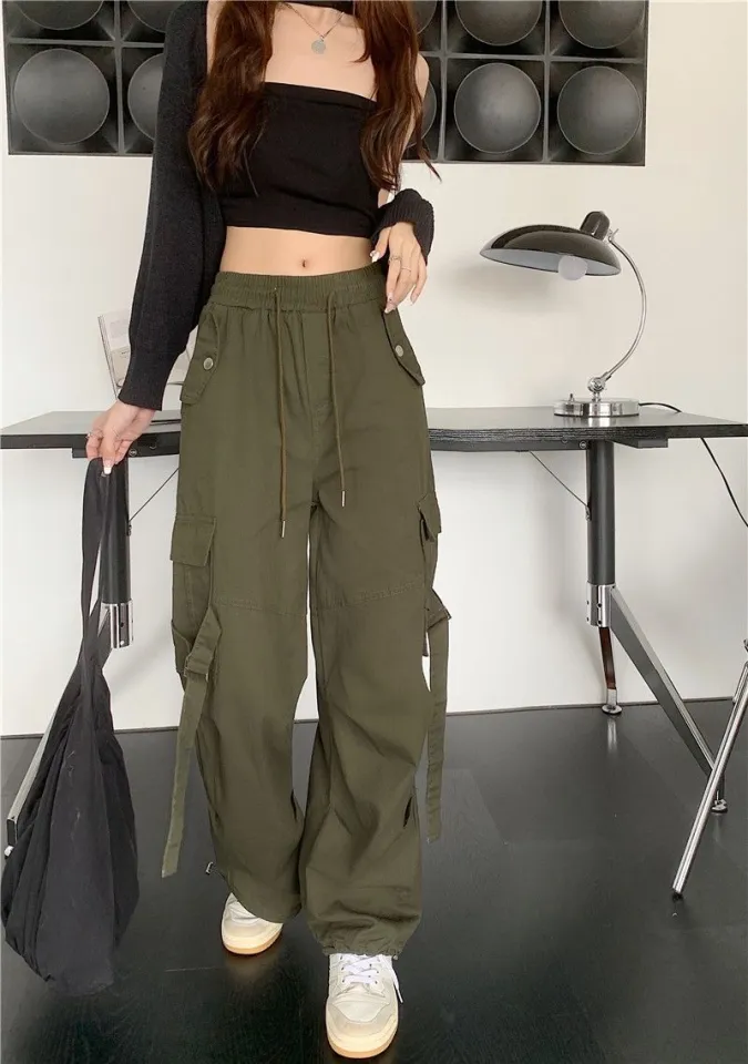 Cargo Mopping Pants Women Streetwear Harajuku Retro American Style