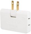 Tap Power Outlet Extender Plug Multi Plug Slim 3 In 1 Rotatable Socket Converter,Swivel Mini Indoor Wall.