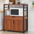 Kitchen Cabinet Shelf Organizer with Multi-Tier Shelf Microwave Oven Stand.