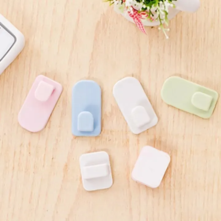 2%20Pair%20(4Pcs)%20Self%20Adhesive%20Plastic%20Hooks%20Holder%20Remote%20Control%20Sticky%20Hook%20Hanger%20TV%20Air%20Conditioner%20Key%20Wall%20Storage%20-%20Image%204