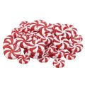 50 Pieces Christmas Garland Candy Swirl Garland Ornament Red and White Candy Plastic Tree Candy Decoration for Xmas.