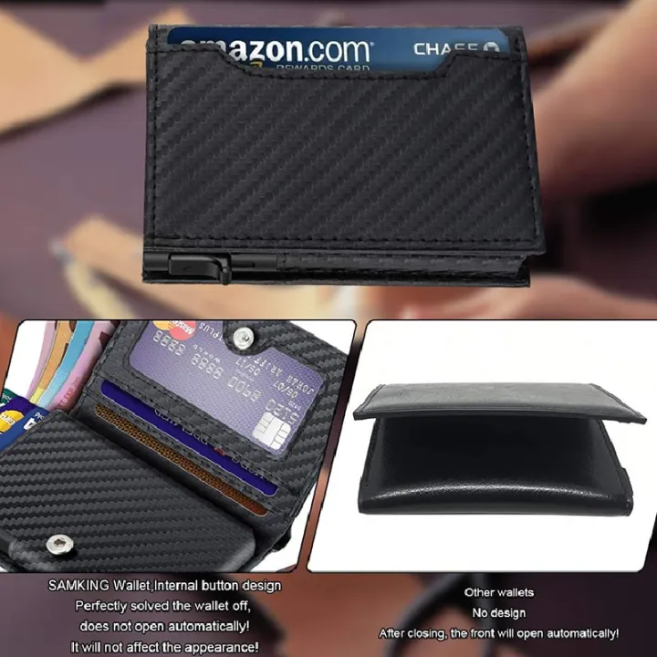 Carbon%20Fiber%20Leather%20Business%20Metal%20Aluminum%20Wallet%20for%20Men%20RFID%20Blocking%20100%25%20Genuine%20Leather%20Slim%20Pop%20Up%20Card%20Holders%20-%20Image%205