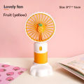 New USB Cartoon Fruit Mini Handheld Small Fan for Kids Portable Silent Student Desktop Holding Fan-Best Rate. 