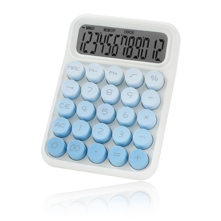 Desktop Mechanical Calculator, Cute Big Buttons Calculators,Blue