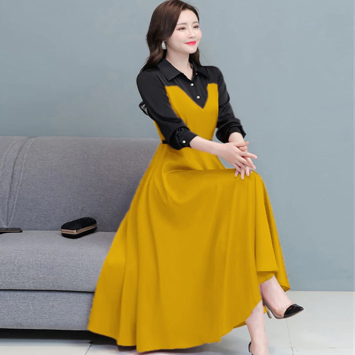 Women's%20New%20Attractive%20Chinese%20Style%20High%20Quality%20One%20Piece%20Kurti%20Fashion%20Dress%20-%20Image%203