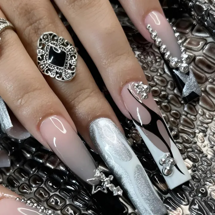 y2k%20Nails%20Five-pointed%20Star%20Pattern%20False%20Nails%20Halloween%20Style%20Long%20Coffin%20Ballet%20Press%20on%20Nails%20For%20Girl%20Full%20Cover%20Wearable%20-%20Image%202