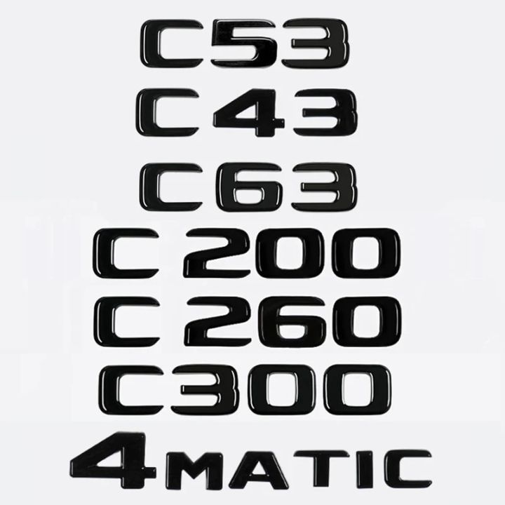 LAZIRO Emblema Auto 3D In ABS Cromato – Lettere C300 Per Posteriore, Adesivo Per Mercedes W205/W204, Facile Da Installare