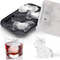 Bear Ice Cube Trays Corgi Shape Ice Cube Mold Silicone Ice Mold Fun Shapes 4-Hole Reusable Ice Cube Tray Gifts For Corgi Lovers. 