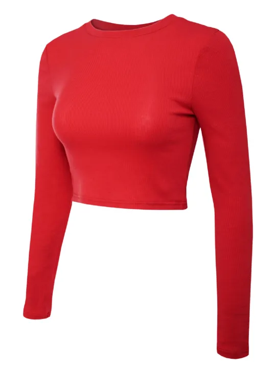 Ladies%20Long%20Sleeve%20Crop%20Top%20Rib%20fabric%20-%20Image%203