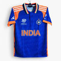 India T20 World Cup Jersey - India Short Sleeve Collar Polo Jersey For Men - India Cricket Jersey 2024. 