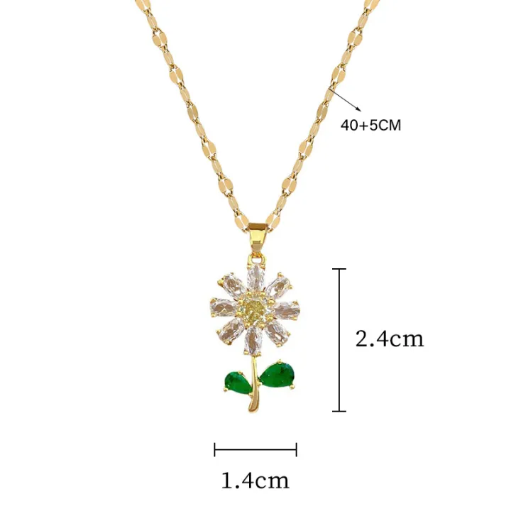 Luxury%20Ladies%20Crystal%20Flower%20Shaped%20Necklace%20and%20Earring%20Women's%20Metal%20Jewelry%20Accessories%202pcs%20Girls'%20Versatile%20Set%20-%20Image%206