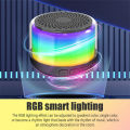 Portable Wireless Speaker Micro TF Card Player RGB Luminous Mini Surround Sound Bass Speaker For Home Outdoor.