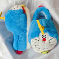 Doraemon Winter Cartoon Cotton Slippers Cute Stitch Plush Slides Home Flat Flip Flops Warm Floor Slippers Cute Soft Women Shoes.