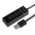 Hi Speed USB 3.1 4 Port USB 3.0 Hub-Black for PC laptop tablets.