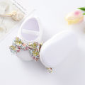 Sweet Flower Baby Girls Shoes Retro Toddlers Footwear Bow Shoes Infant Soft Bottom Flats 0-18M Anti-slip Toddler Shoes.
