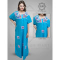 Pure Cotton Applic Worked Maxi For Women.. 