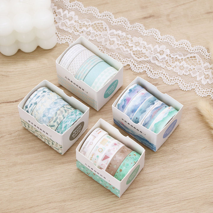 5%20PCS%20Kawaii%20Washi%20Tapes%20Set%20Scrapbooking%20Stickers%20Supplies%20Japanese%20Cute%20korean%20stationery%20Journaling%20Aesthetic%20Masking%20tape%20-%20Image%202