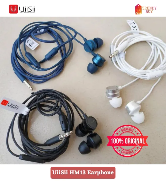 UiiSii HM13 In-Ear Dynamic Heavy Bass Metal Earphone with Microphone - Reliable Accessory-Headphone