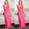 Kimono Dressing Women Silk Long Bath Robe Gown Stain Nightgownv Neck Bodycon Sleepwear Female Babydolls Ladies Pajamas.