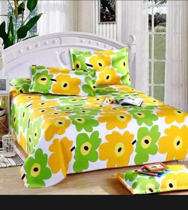 King%20Size%20Cotton%20Bed%20Sheet%20with%20Matching%202%20Pillow%20Covers%20-%20Multicolor%20-%20Image%203