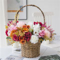 Artificial Flowers Rose lavender Hydrangea Daisy Autumn Hybrid Bouquet for Home Wedding Christmas Decor Fall Silk Fake Flower.