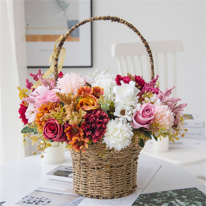 Artificial%20Flowers%20Rose%20lavender%20Hydrangea%20Daisy%20Autumn%20Hybrid%20Bouquet%20for%20Home%20Wedding%20Christmas%20Decor%20Fall%20Silk%20Fake%20Flower%20-%20Image%204