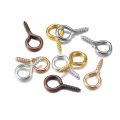 200pcs Small Tiny Mini Eye Pins Eyepins Hooks Eyelets Screw Threaded Gold Silver Clasps Hooks Jewelry Findings For Making DIY. 