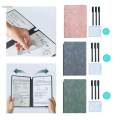 A5 Portable Pad with Pen Reusable Whiteboard Whiteboard Notebook for Meeting.