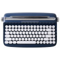 YUNZII ACTTO B303 Midnight Navy Retro Wireless Bluetooth Typewriter Aesthetic Keyboard with Integrated Stand for Multi-Device. 