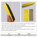 67X193mm Rectangular Shaped Sanding Disc Holder Self-Adhesive Flocking Sandpaper Sanding Disc for Wood Polishing. 