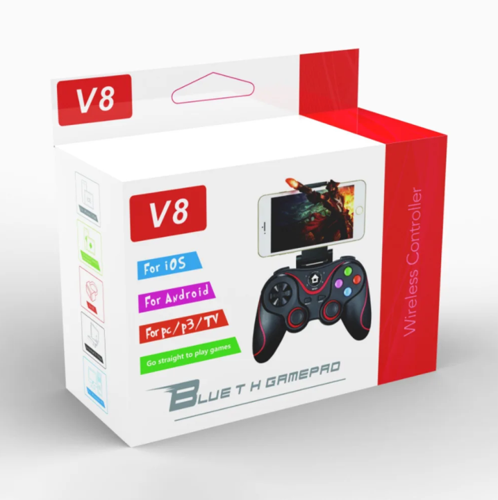 V8%20Bluetooth%20Wireless%20Gaming%20Controller%20with%20Receiver,%20Joystick%20BT3.0%20For%20iOS/Android/Smart%20T.V/PC%20Gamepad%20Joystick%20-%20Image%203