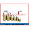 Solid Brass Tri-Circle Padlock 25mm. 