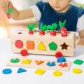 Shape Sorting Educational Toys Wooden Educational Shape Puzzle for Kids Boys.
