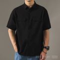 12XL 11XL Pus size brother oversized extra large size loose short-sleeved tooling shirt men clothing. 