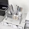 Storage box, dormitory goodies, desktop dresser, cosmetics, ins-style, acrylic shelf, stationery. 