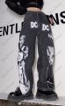Four Seasons Comfortable Pants Character Sticker Jeans ins Fashion High Street Lazy Harajuku Cargo Pants Streetwear mens jeans. 