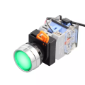 LA38-11D Automatic Push button Momentary Self-Reset ON OFF Push Button Switch 22mm 1NO 1NC with AC 220V LED Indicator Lamp Used GMC-22 Finder MK2P-1 Relay Make DOL Starter.