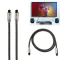 5m Digital Optical Audio Cable Fiber Optic OD6.0 Toslink Cable for CD DVD New.
