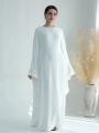 Ramadan Eid Crepe Batwing Butterfly Modest Abaya Dubai Luxury 2024 Muslim Jersey Hijabs Kaftan Dress For Women Kebaya Vestidos. 