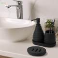 4Pcs Bathroom Accessories Set Include Lotion Dispenser, Soap Dish, Toothbrush Cup, Holder for Homes, Hotels Vanity Decor Stylish Design. 