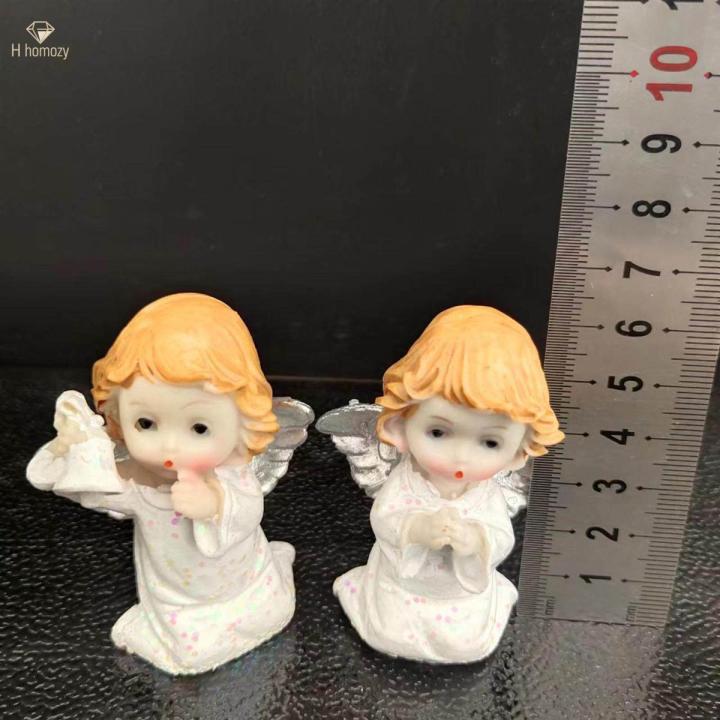 4 Pieces Angel Statue Artwork Angel Sculpture Figurine for Home Bedroom Desk